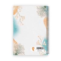 Suluboya Çiçek Spiralli Günlük Planlama Defteri - 100 Sayfa - 17x24 Planlayıcı Defter