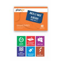 TURUNCU - Elektrostatik Akıllı Not Kağıdı Yapışkansız Post-it 7x10cm - 50 Sayfa - Plango