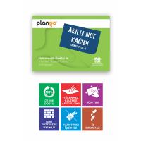 YEŞİL - Elektrostatik Akıllı Not Kağıdı Yapışkansız Post-it 7x10cm - 50 Sayfa - Plango